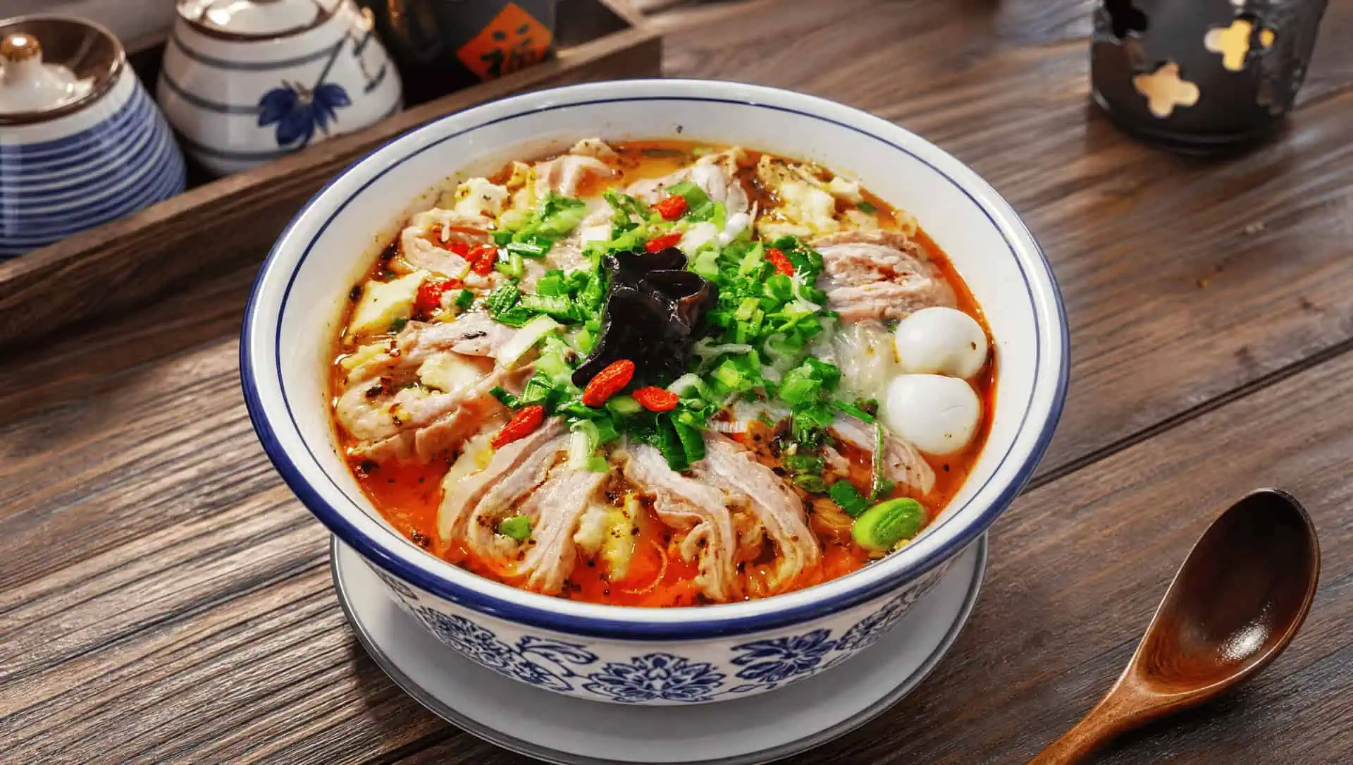 A rich bowl of hulutou, Xi'an's pork-intestine paomo