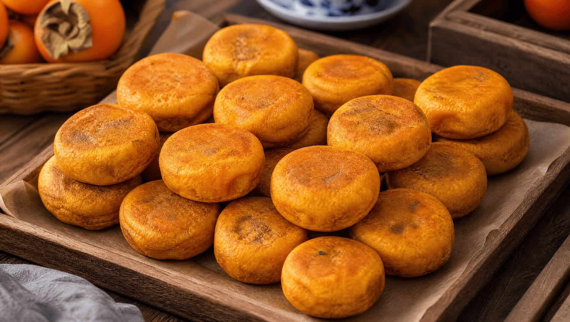 Fried persimmon cakes, a Muslim Quarter autumn snack