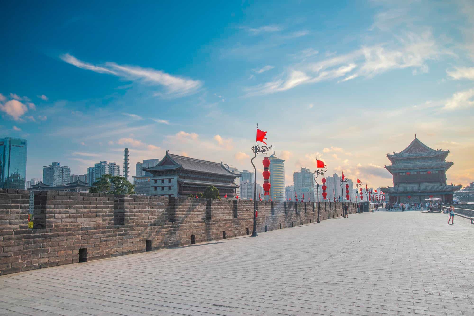 On top of Xi'an's Ming city wall