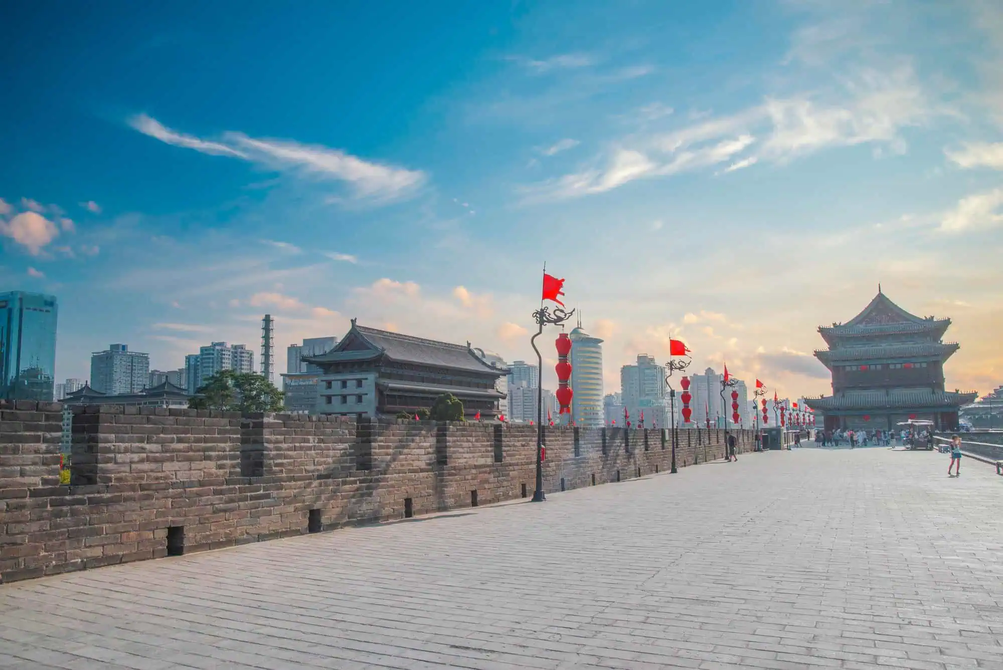 On top of Xi'an's Ming city wall